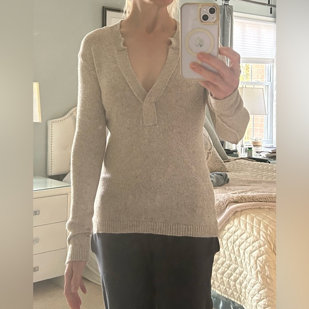 COPY - Brochu Walker The Dormer Henley Linen Blend Sweater Small